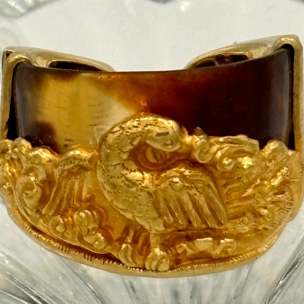 Gold and Tortoise Shell Look Ring